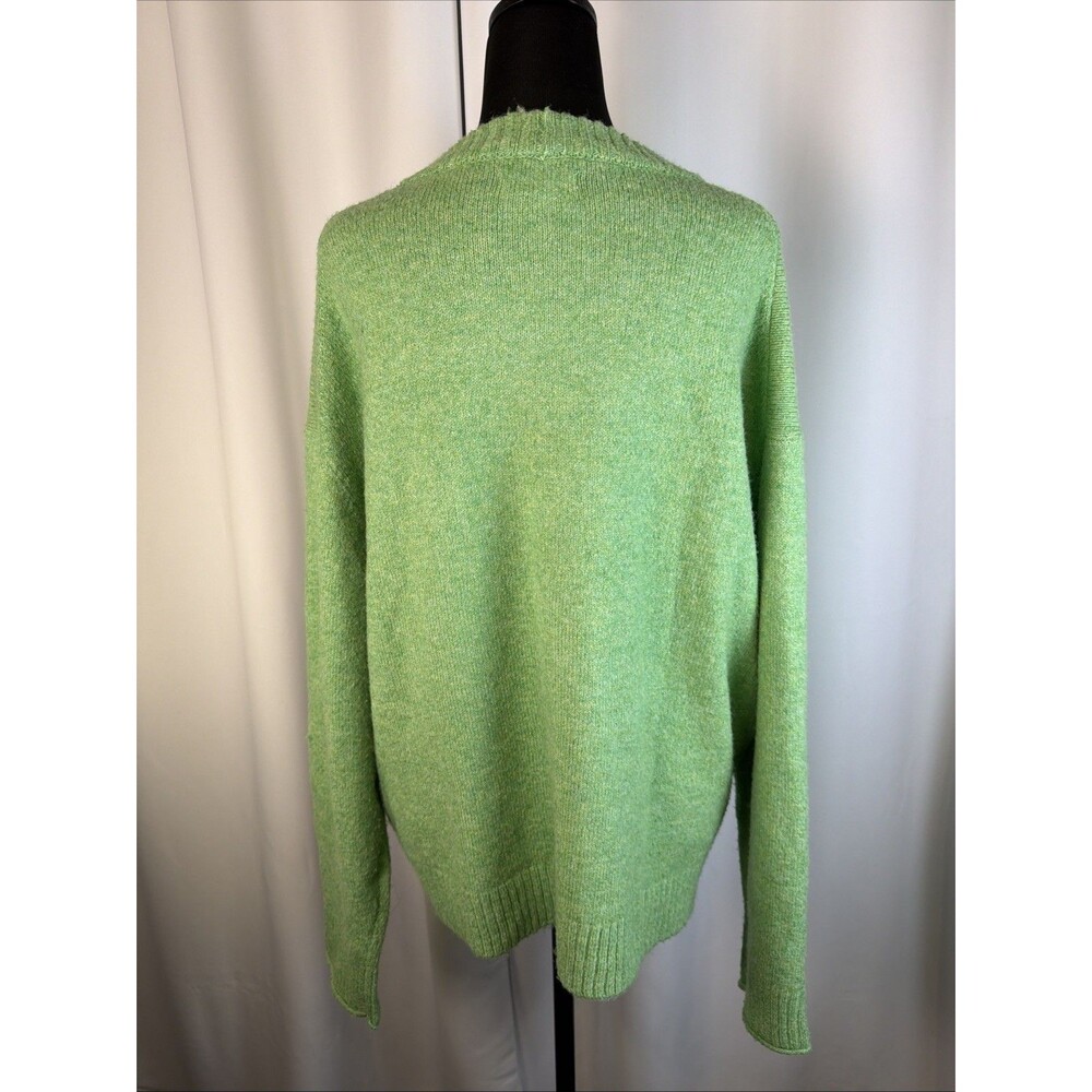 American Eagle Outfitters L Green Long Sleeve Sweater Crew Women Acrylic Blend - Picture 2 of 8